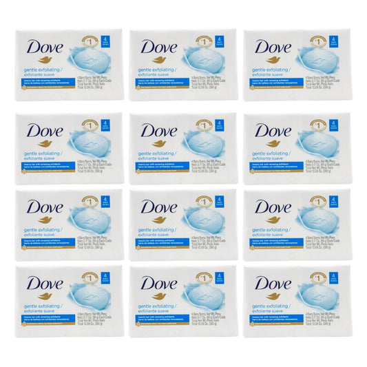 Dove Beauty Soap Bar Gentle Exfoliating 90g Pk4 (12 Pack)