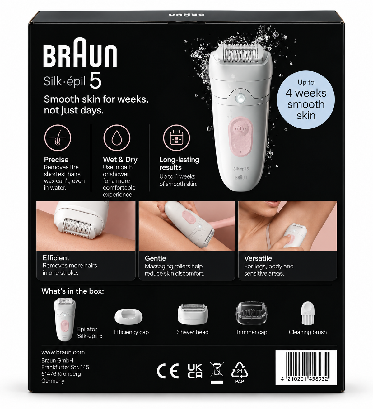 Braun Silk Epil 5 Precise Wet Dry Epilator Hair Removal x 4