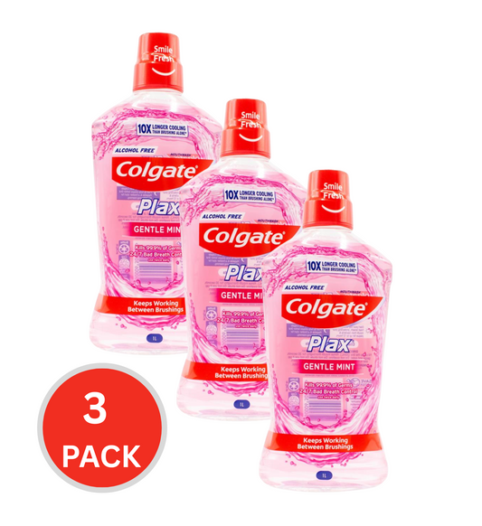Colgate 1l Mouthwash Plax Gentle Mint (3x Pack)