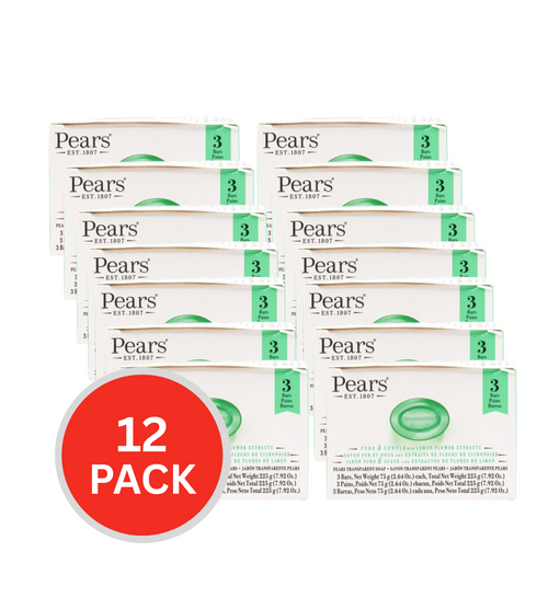 Pears 75g Soap Bar Green 12 x 3Pk (Value Pack 36)