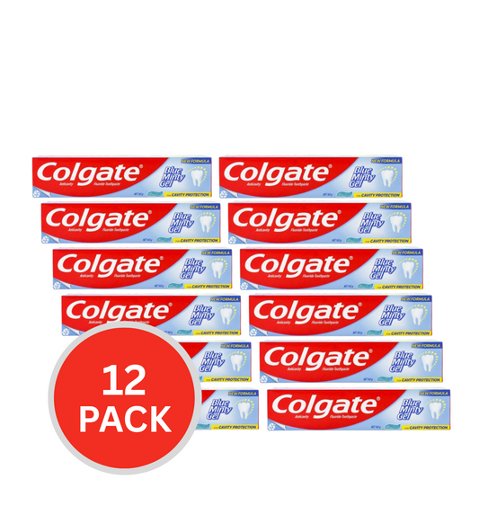 Colgate Fluoride Toothpaste Blue Minty Gel 165g (12 Pack)
