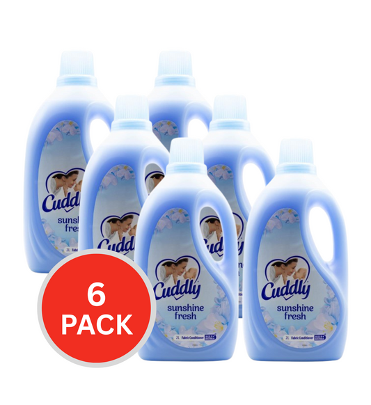 Cuddly 2l Fabric Conditioner Ready To Use Sunshine Fresh (6x Pack)