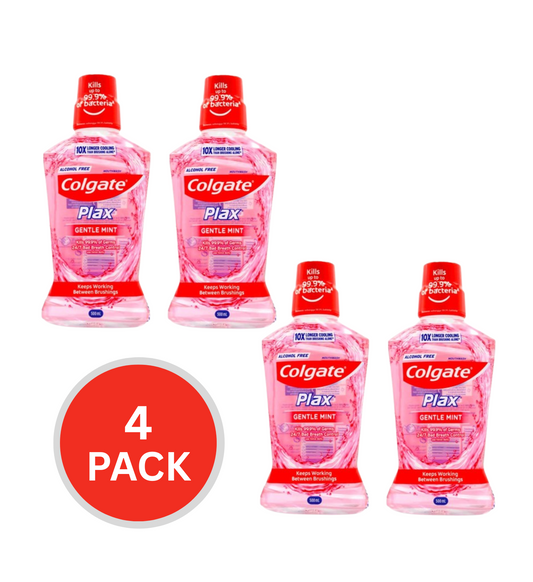 Colgate Plax Gentle Mint Mouthwash 500ml (4 Pack)