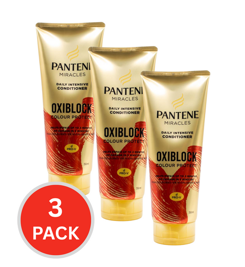 Pantene 350ml Conditioner Pro V Miracles Daily Intensive Oxiblock Colour Protect (3x Pack)