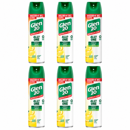 Glen 20 All In One Disinfectant Spray Citrus Breeze 375g (6 Pack)