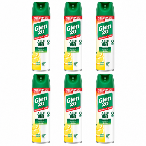 Glen 20 All In One Disinfectant Spray Citrus Breeze 375g (6 Pack)