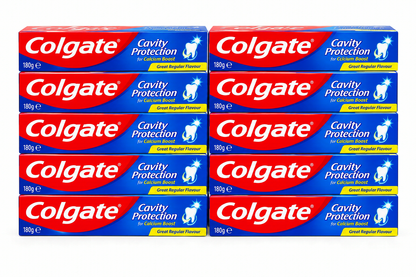 Colgate Cavity Protection Toothpaste 180g x 12 Pack Calcium Boost Regular