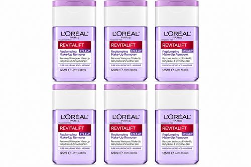 L'Oreal Revitalift Eye Lip Makeup Remover 125mL x 6
