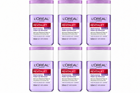 L'Oreal Revitalift Eye Lip Makeup Remover 125mL x 6