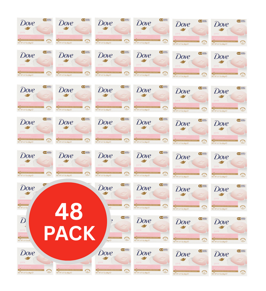 Dove Soap Pink 3 In 1 Cleanses Moisturises Nourishes 90g (48 Pack)