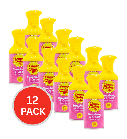 Chupa Chups 250ml Room Spray Strawberry And Cream (12x Pack)