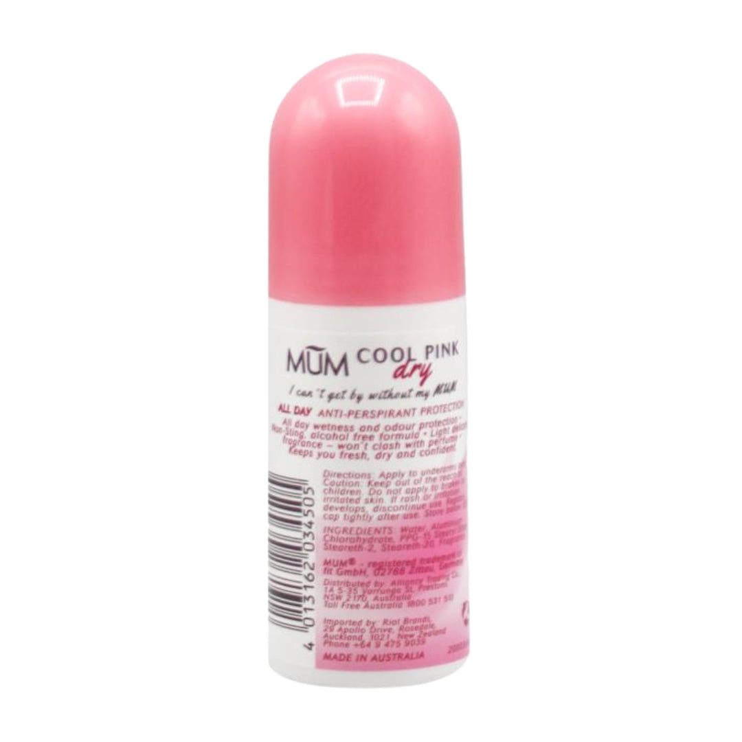 Mum Roll On Antiperspirant Deodorant Cool Pink 50ML (6 Pack)