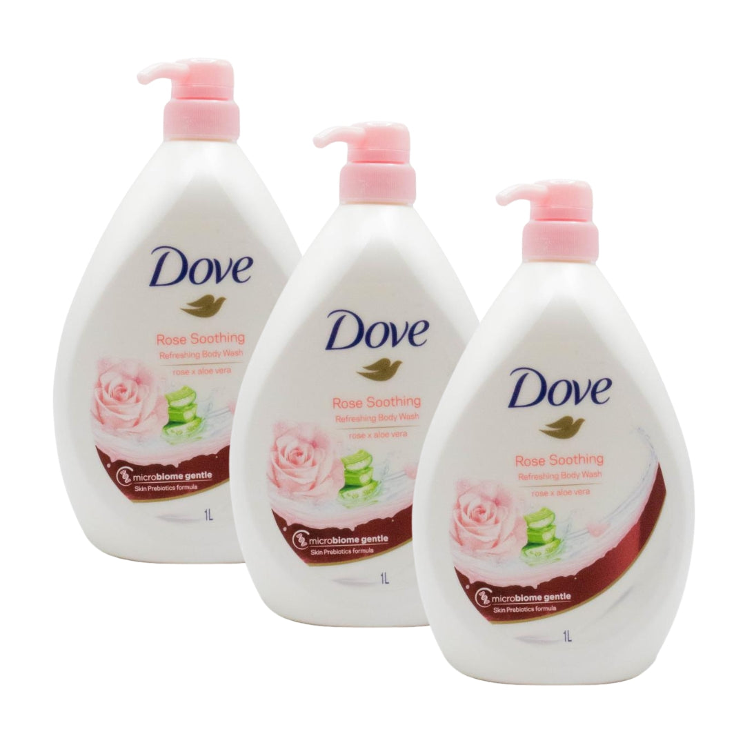 Dove Body Wash Rose & Aloe Vera 1000ML (3 Pack)