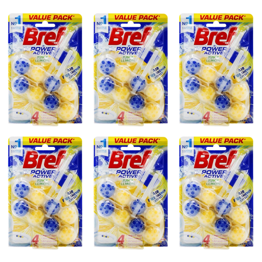 Bref Toilet Cage Power Active Juicy Lemon PK2 x 50g (6 Pack)