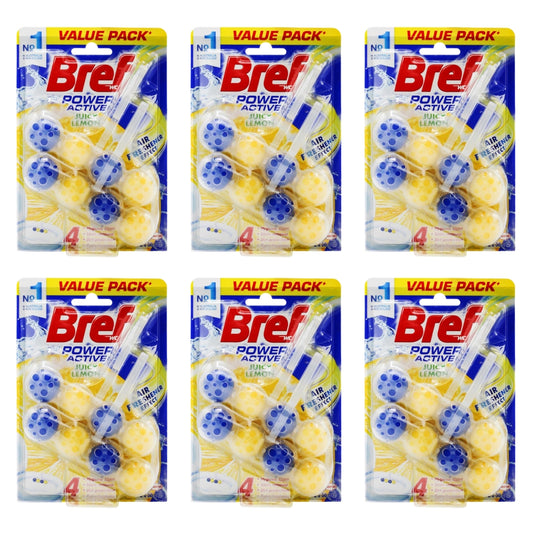 Bref Toilet Cage Power Active Juicy Lemon PK2 x 50g (6 Pack)