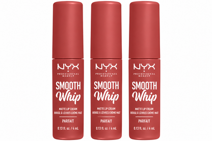 NYX Smooth Whip Matte Lip Cream Parfait 4mL x 3 Pack Lip Colour