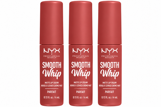 NYX Smooth Whip Matte Lip Cream Parfait 4mL x 3 Pack Lip Colour