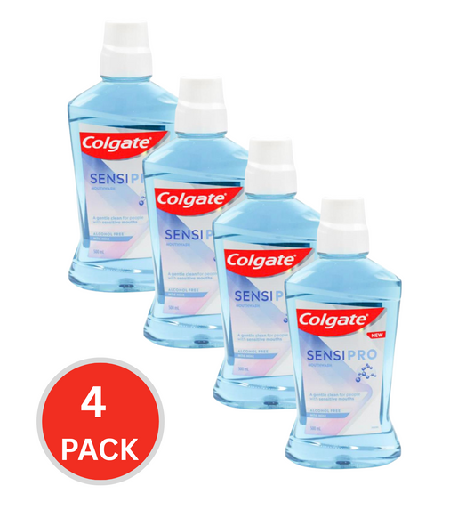 Colgate 500ml Sensipro Mouth Wash Mild Mint (4x Pack)