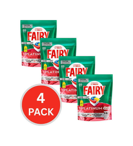 Fairy Dishwasher Capsules Platinum Plus Lemon 4 x 42Pk (168 Tablets)