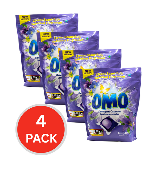 Omo Pk42 Detergent Capsules Lavender And Eucalyptus (4x Pack)