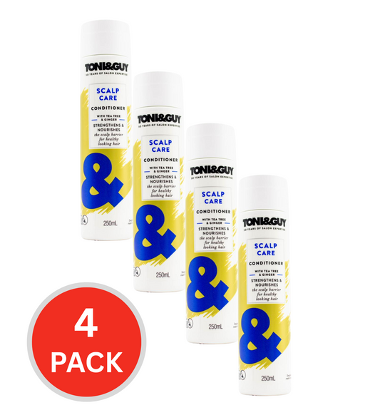 Toni & Guy 250ml Conditioner Scalp Care With Tea Tree And Ginger (4x Pack)