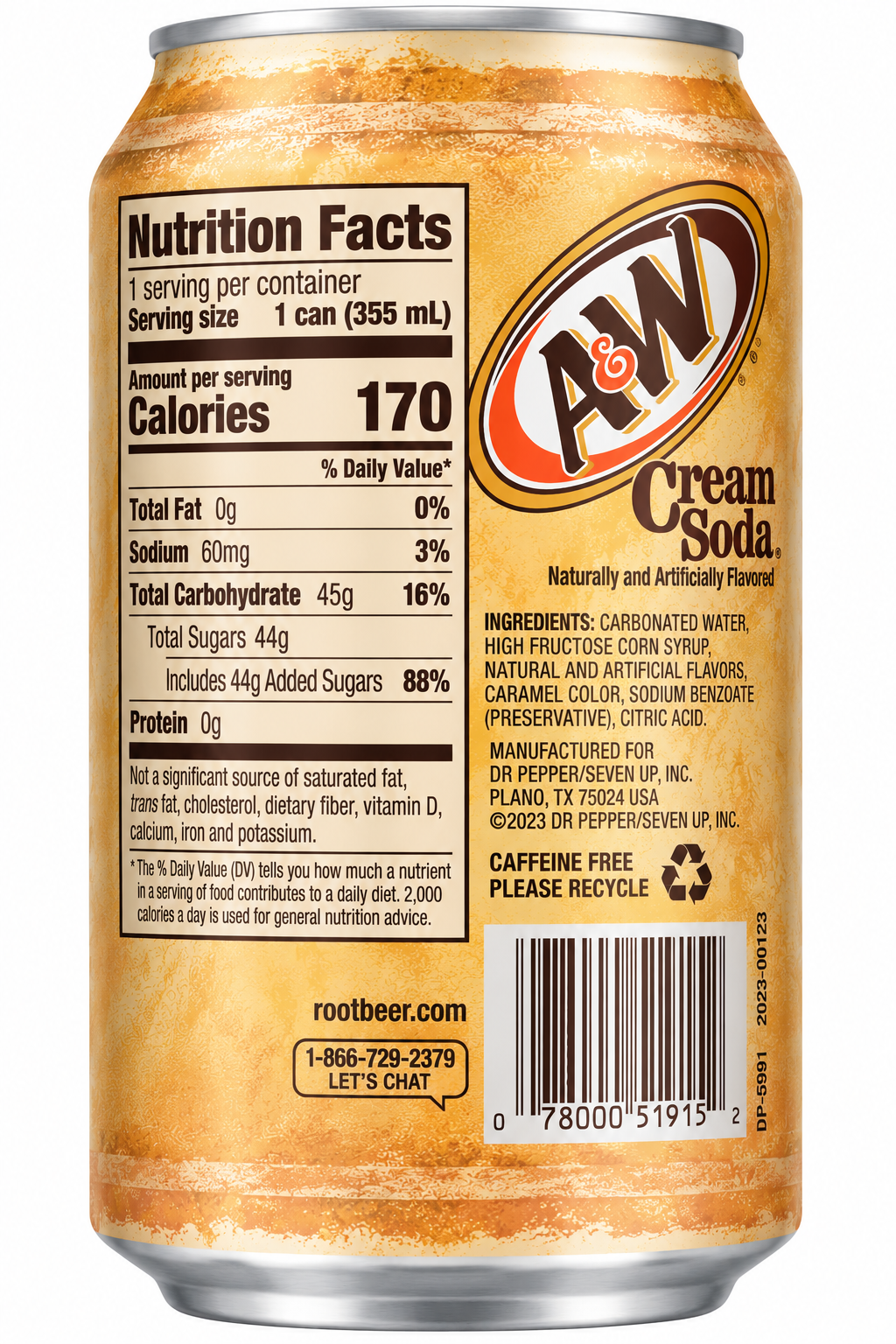 A&W Cream Soda 355mL x 12