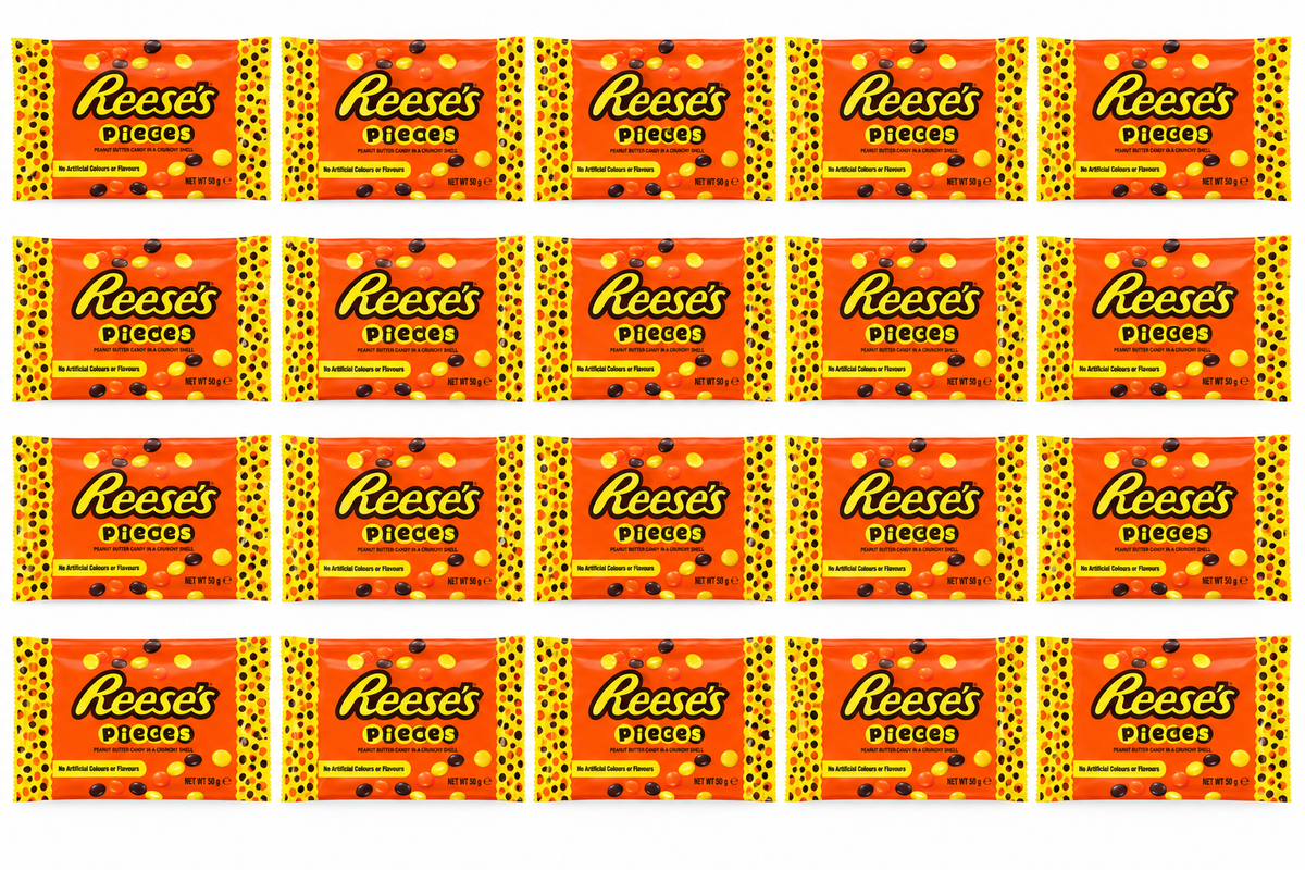 Reeses Pieces Peanut Butter Candy Crunchy Shell 50g x 20
