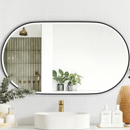 LED Noosa 1200(W)x750(H) Black Metal Frame Mirror- Install Horizontal or Vertical