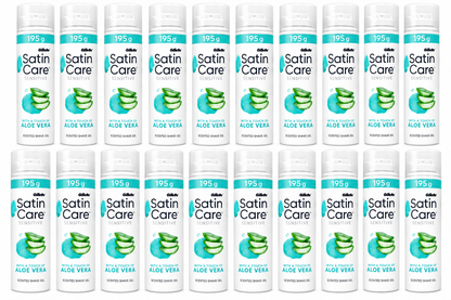 Gillette Satin Care Sensitive Shave Gel Aloe Vera 195g x 18