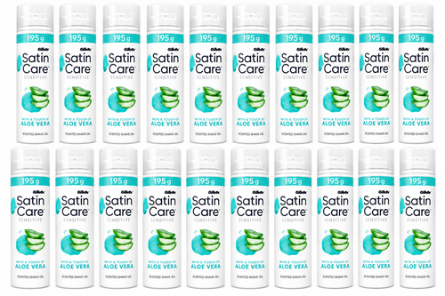 Gillette Satin Care Sensitive Shave Gel Aloe Vera 195g x 18