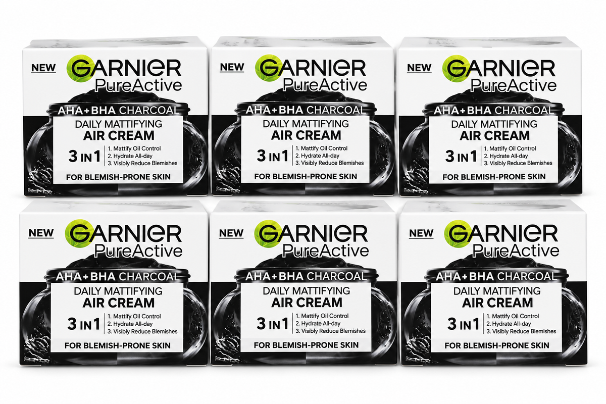 Garnier Pure Active 3 in 1 Daily Mattifying Air Cream 50mL x 6