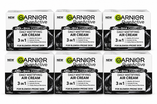 Garnier Pure Active 3 in 1 Daily Mattifying Air Cream 50mL x 6