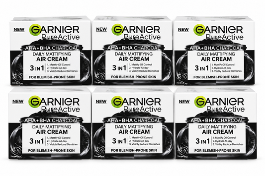 Garnier Pure Active 3 in 1 Daily Mattifying Air Cream 50mL x 6
