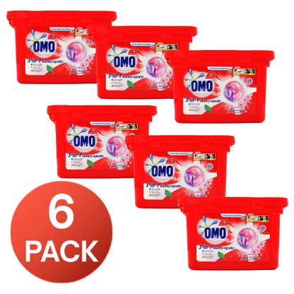 Omo 3 In 1 Laundry Capsules Sakura Blossom 15Pk (6 Pack, 90 Capsules)