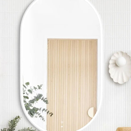 LED Noosa 1200(W)x750(H) White Metal Frame Mirror- Install Horizontal or Vertical