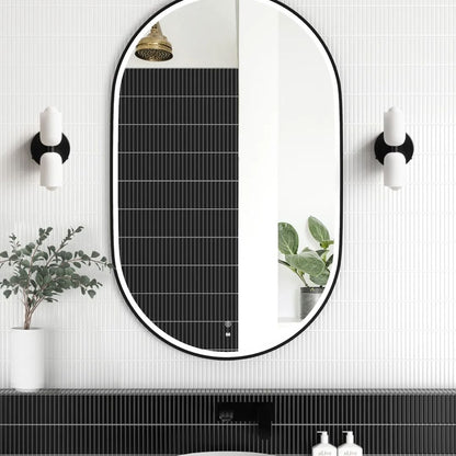 LED Noosa 1200(W)x750(H) Black Metal Frame Mirror- Install Horizontal or Vertical