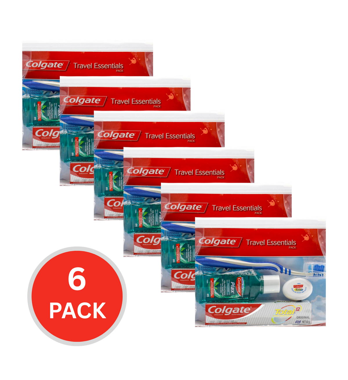 Colgate Oral Care Travel Pack 4pcs (6x Pack)