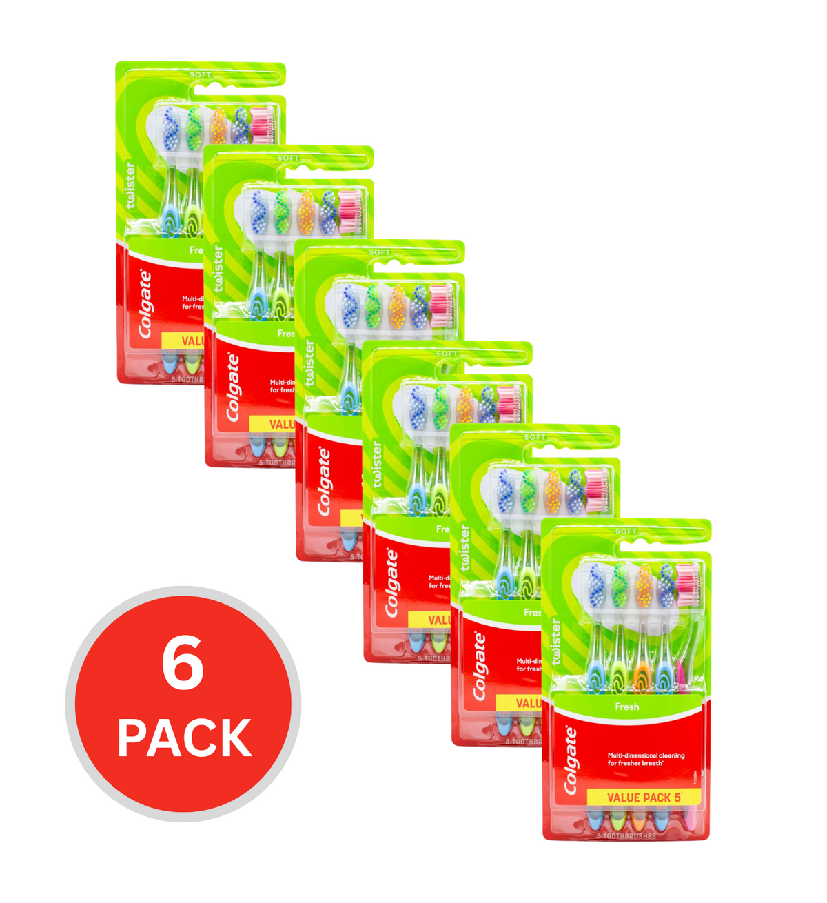 Colgate Pk5 Toothbrush Twister Fresh Soft (6x Pack)