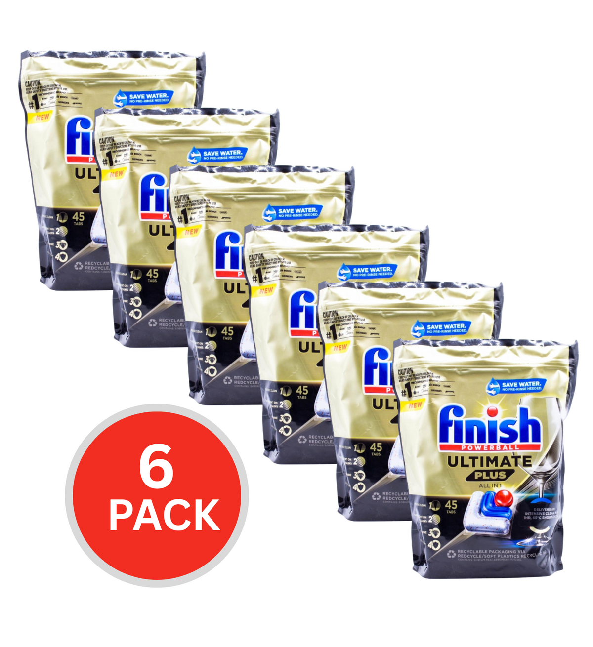 Finish Powerball Ultimate Plus All In 1 6 x 45Pk (270 Tablets)