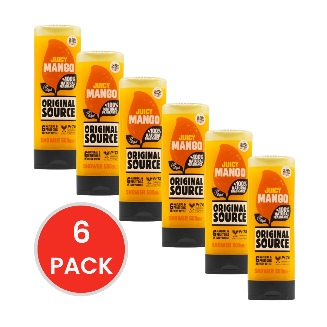 Original Source 500ml Shower Gel Juicy Mango (6x Pack)