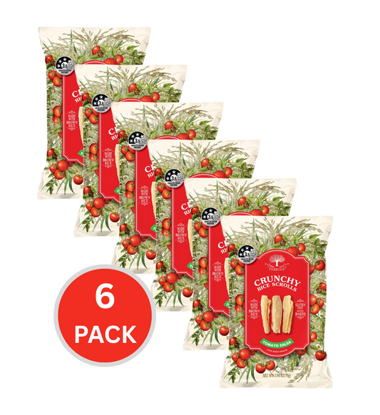 Temole 75g Crunchy Rice Scrolls Tomato Salsa (6x Pack)