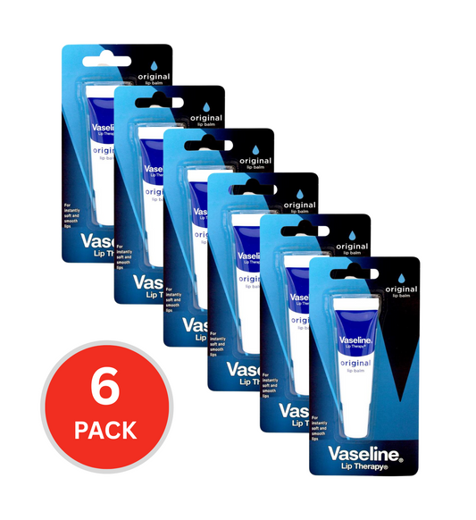 Vaseline 10g Lip Balm Original (Carded) (6x Pack)