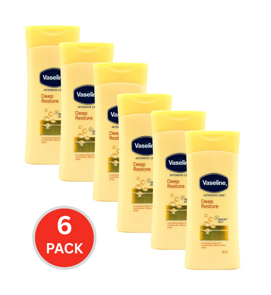 Vaseline 200ml Intensive Care Deep Restore (6x Pack)