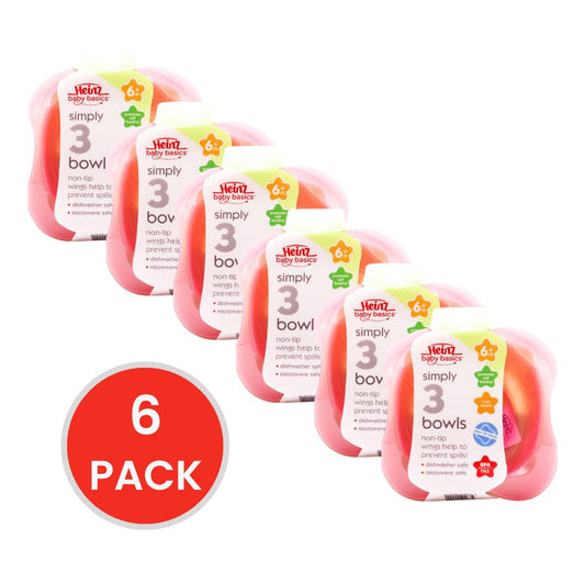 Heinz Baby Basics 6 x Pk3 Bowls (18x Pieces)