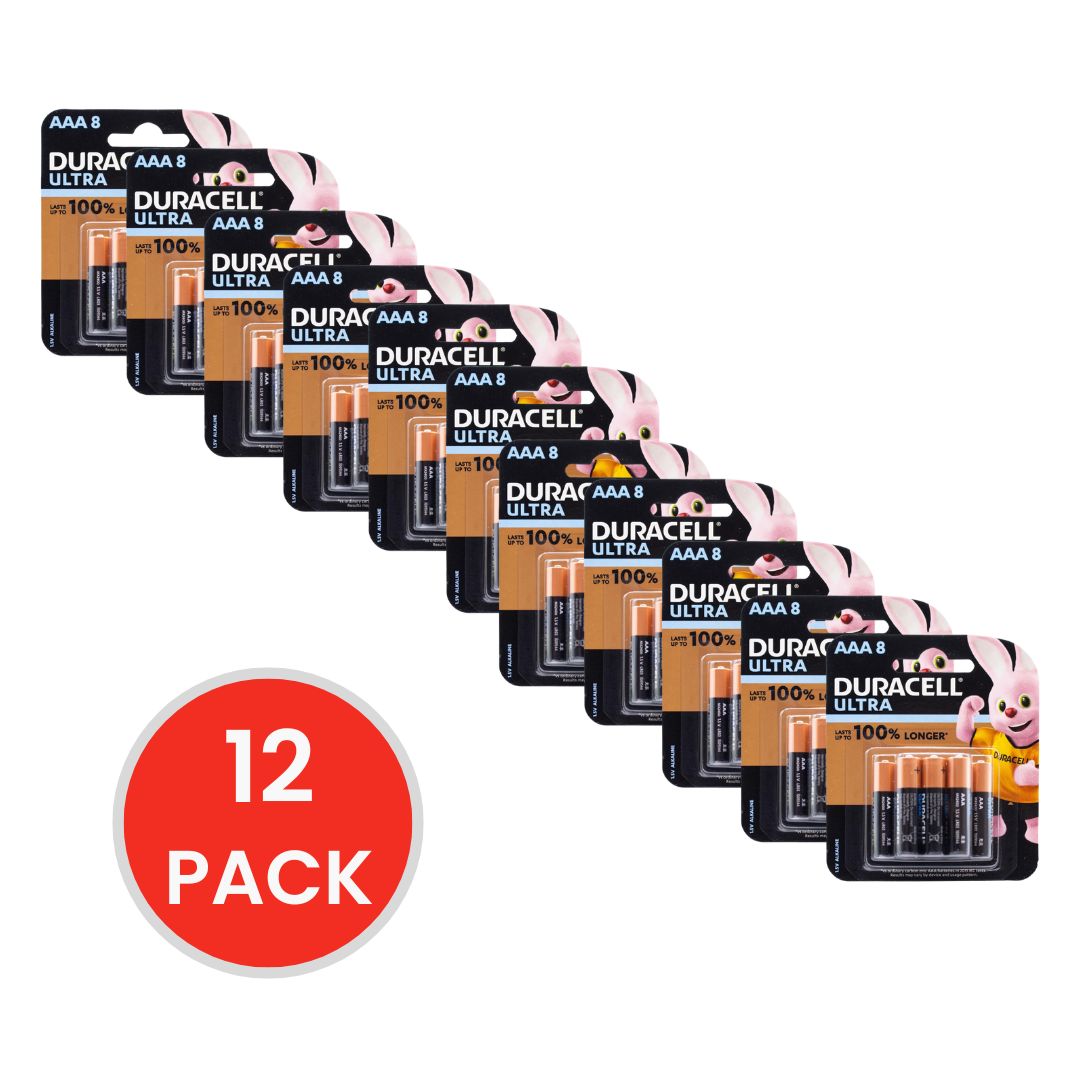 Duracell AAA Ultra Batteries 1.5v Alkaline 12 x 8Pk (Value Pack 96)