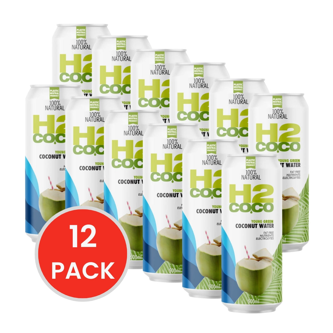 H2 Coco Pure Coconut Water 500ml Can (12x Pack)