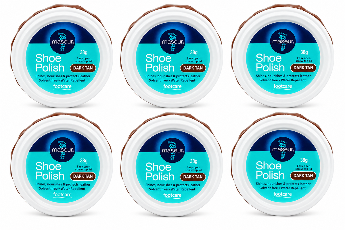 Maseur Shoe Polish Dark Tan 38g x 6