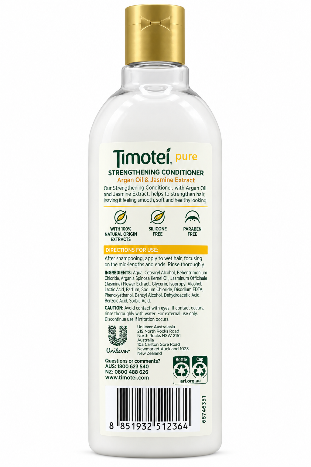 Timotei Strengthening Conditioner Argan Oil Jasmine 300mL x 12