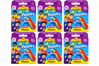 Piksters The Wiggles Kids Flossers 40 Pack x 6