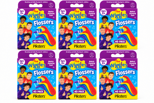 Piksters The Wiggles Kids Flossers 40 Pack x 6